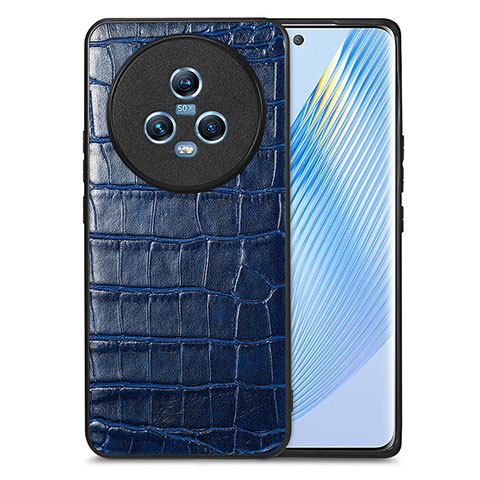 Handyhülle Hülle Luxus Leder Schutzhülle S01D für Huawei Honor Magic5 5G Blau