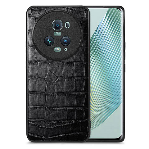 Handyhülle Hülle Luxus Leder Schutzhülle S01D für Huawei Honor Magic5 Pro 5G Schwarz