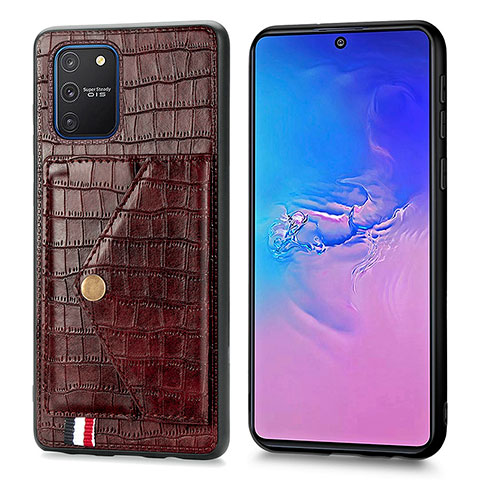 Handyhülle Hülle Luxus Leder Schutzhülle S01D für Samsung Galaxy A91 Braun