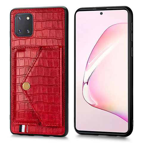 Handyhülle Hülle Luxus Leder Schutzhülle S01D für Samsung Galaxy M60s Rot