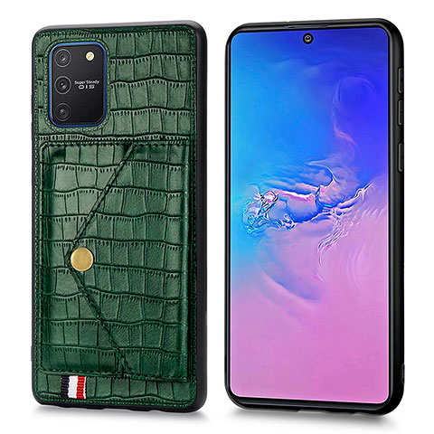 Handyhülle Hülle Luxus Leder Schutzhülle S01D für Samsung Galaxy S10 Lite Grün