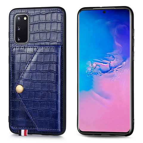 Handyhülle Hülle Luxus Leder Schutzhülle S01D für Samsung Galaxy S20 5G Blau