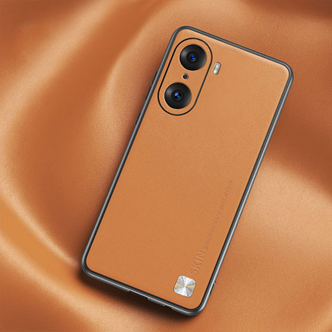 Handyhülle Hülle Luxus Leder Schutzhülle S02 für Huawei Honor 60 5G Orange