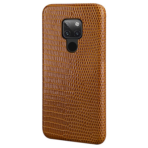 Handyhülle Hülle Luxus Leder Schutzhülle S02 für Huawei Mate 20 Braun