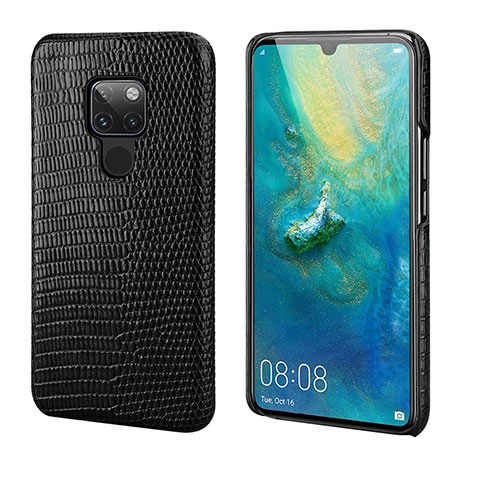 Handyhülle Hülle Luxus Leder Schutzhülle S02 für Huawei Mate 20 Schwarz