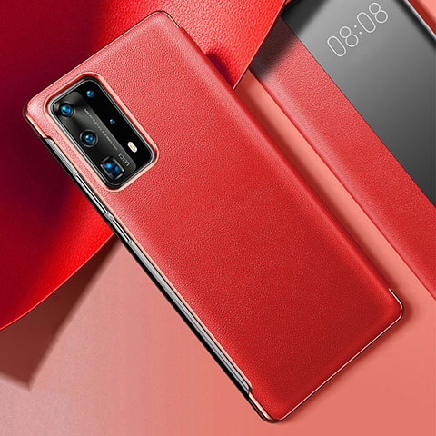 Handyhülle Hülle Luxus Leder Schutzhülle S02 für Huawei P40 Pro+ Plus Rot