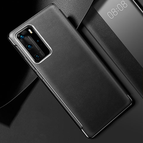 Handyhülle Hülle Luxus Leder Schutzhülle S02 für Huawei P40 Pro Schwarz