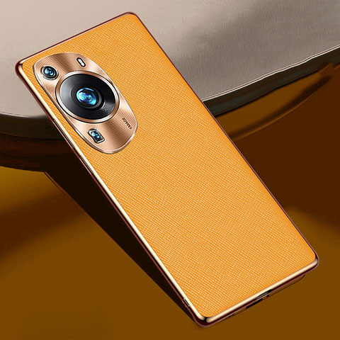 Handyhülle Hülle Luxus Leder Schutzhülle S02 für Huawei P60 Pro Orange