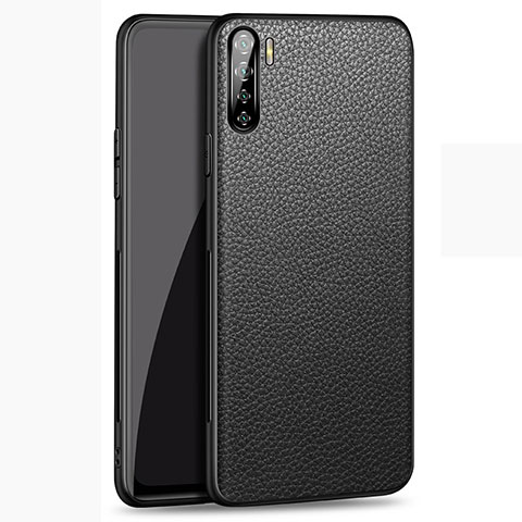 Handyhülle Hülle Luxus Leder Schutzhülle S02 für Oppo A91 Schwarz