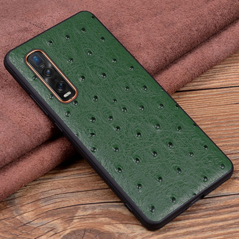 Handyhülle Hülle Luxus Leder Schutzhülle S02 für Oppo Find X2 Pro Grün