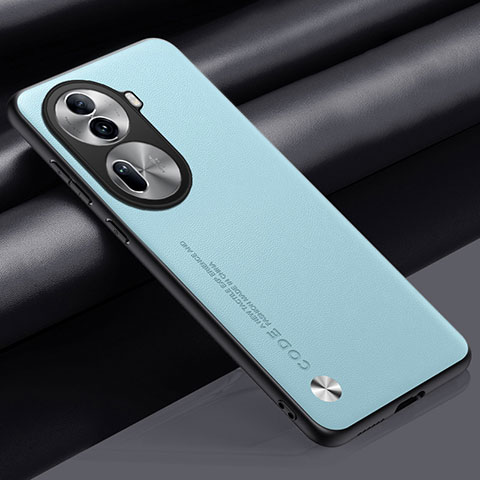 Handyhülle Hülle Luxus Leder Schutzhülle S02 für Oppo Reno11 Pro 5G Hellblau