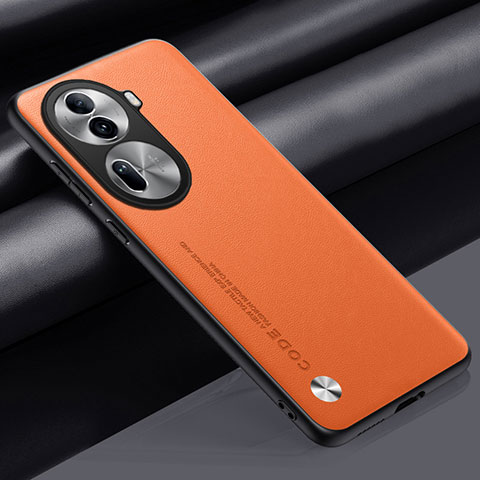 Handyhülle Hülle Luxus Leder Schutzhülle S02 für Oppo Reno11 Pro 5G Orange