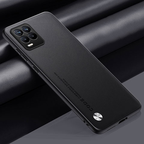 Handyhülle Hülle Luxus Leder Schutzhülle S02 für Realme 8 4G Schwarz