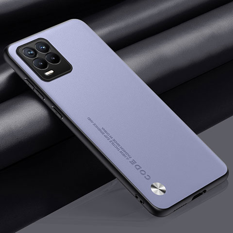 Handyhülle Hülle Luxus Leder Schutzhülle S02 für Realme 8 Pro Helles Lila