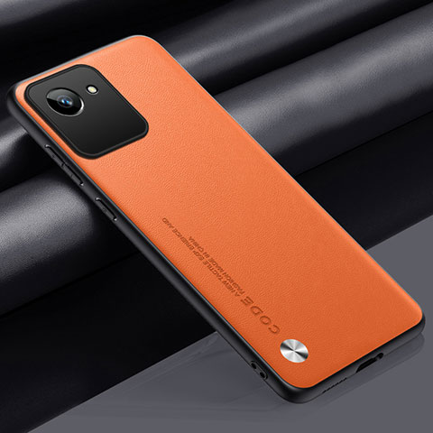 Handyhülle Hülle Luxus Leder Schutzhülle S02 für Realme C30 Orange