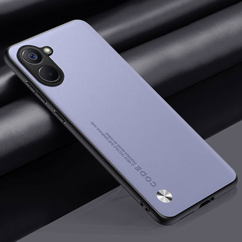 Handyhülle Hülle Luxus Leder Schutzhülle S02 für Realme V30 5G Helles Lila