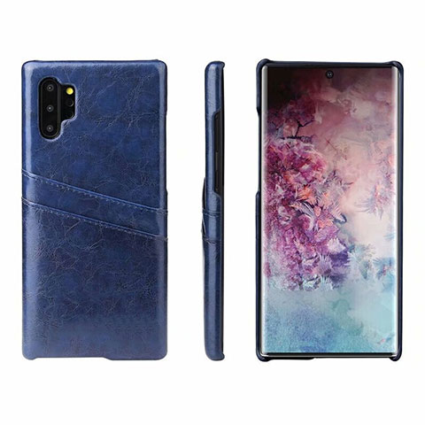 Handyhülle Hülle Luxus Leder Schutzhülle S02 für Samsung Galaxy Note 10 Plus Blau