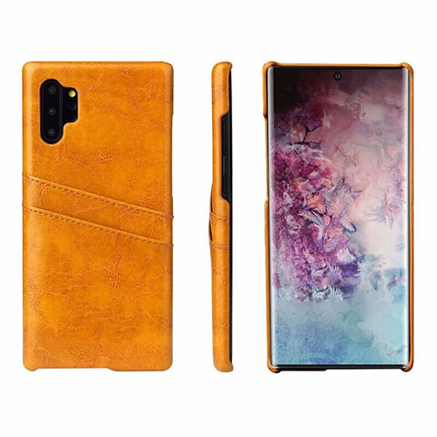 Handyhülle Hülle Luxus Leder Schutzhülle S02 für Samsung Galaxy Note 10 Plus Orange