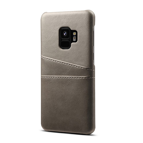 Handyhülle Hülle Luxus Leder Schutzhülle S02 für Samsung Galaxy S9 Grau