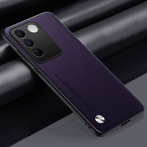 Handyhülle Hülle Luxus Leder Schutzhülle S02 für Vivo V27 Pro 5G Violett