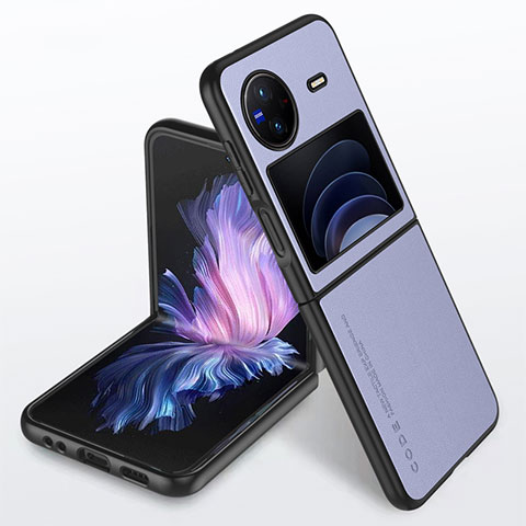 Handyhülle Hülle Luxus Leder Schutzhülle S02 für Vivo X Flip 5G Helles Lila