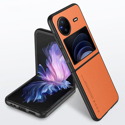 Handyhülle Hülle Luxus Leder Schutzhülle S02 für Vivo X Flip 5G Orange