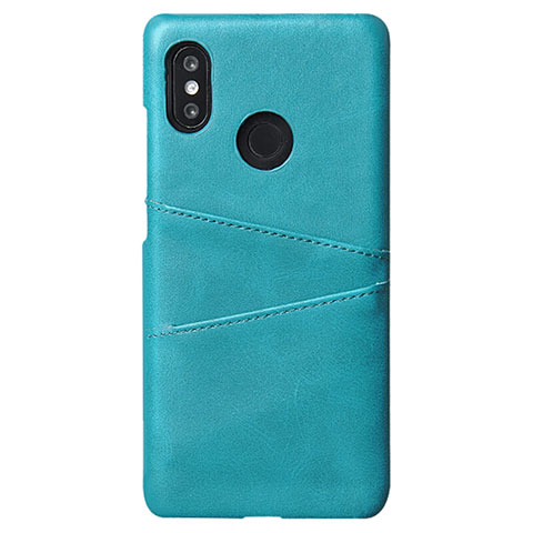 Handyhülle Hülle Luxus Leder Schutzhülle S02 für Xiaomi Mi 8 Cyan