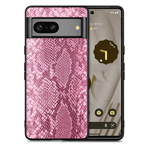 Handyhülle Hülle Luxus Leder Schutzhülle S02D für Google Pixel 7 5G Pink