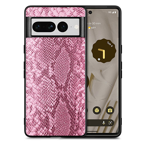 Handyhülle Hülle Luxus Leder Schutzhülle S02D für Google Pixel 7 Pro 5G Pink