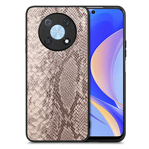 Handyhülle Hülle Luxus Leder Schutzhülle S02D für Huawei Enjoy 50 Pro Hellbraun