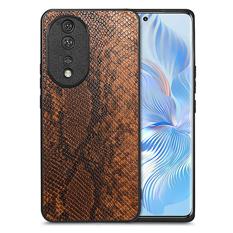 Handyhülle Hülle Luxus Leder Schutzhülle S02D für Huawei Honor 80 5G Braun