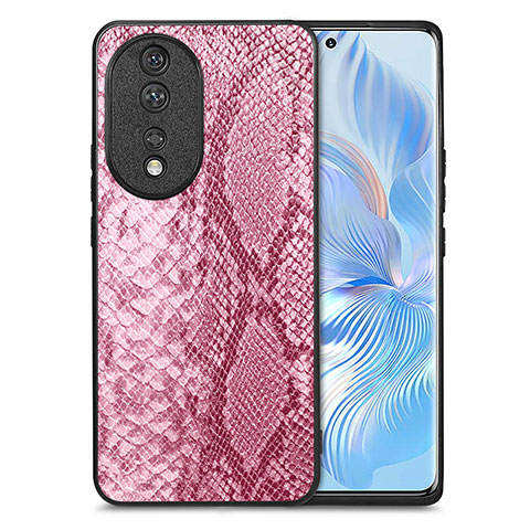 Handyhülle Hülle Luxus Leder Schutzhülle S02D für Huawei Honor 80 5G Rosa