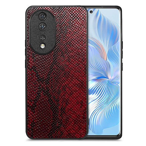 Handyhülle Hülle Luxus Leder Schutzhülle S02D für Huawei Honor 80 5G Rot