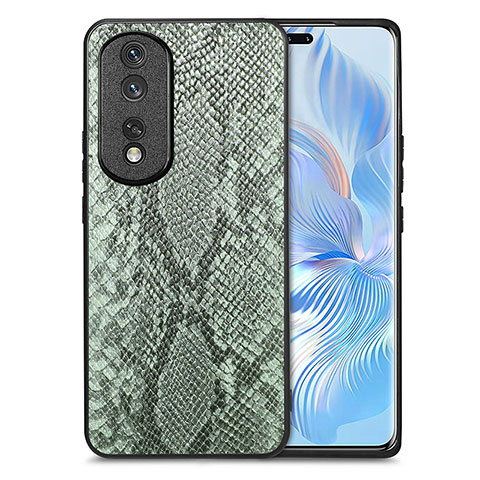 Handyhülle Hülle Luxus Leder Schutzhülle S02D für Huawei Honor 80 Pro 5G Grün