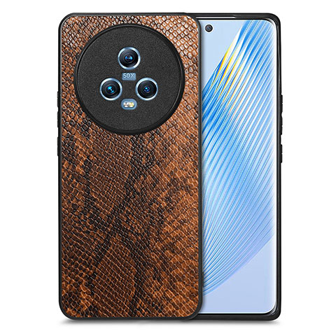 Handyhülle Hülle Luxus Leder Schutzhülle S02D für Huawei Honor Magic5 5G Braun