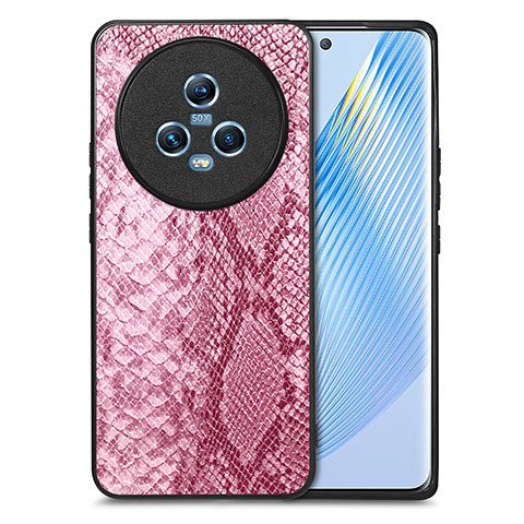 Handyhülle Hülle Luxus Leder Schutzhülle S02D für Huawei Honor Magic5 5G Rosa