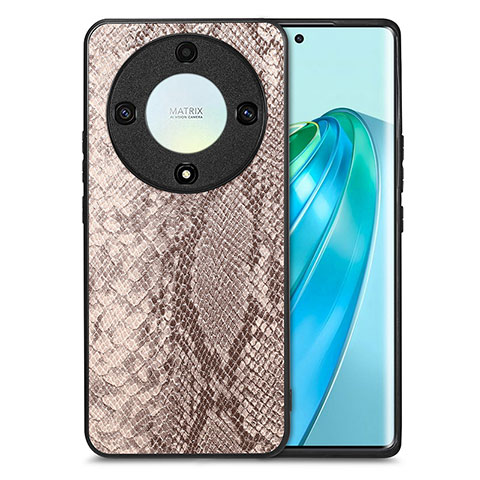 Handyhülle Hülle Luxus Leder Schutzhülle S02D für Huawei Honor Magic5 Lite 5G Hellbraun