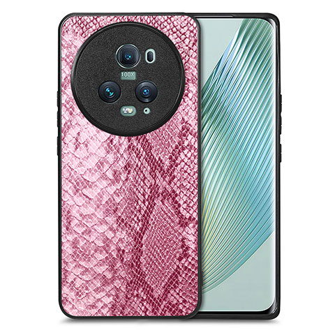 Handyhülle Hülle Luxus Leder Schutzhülle S02D für Huawei Honor Magic5 Pro 5G Rosa