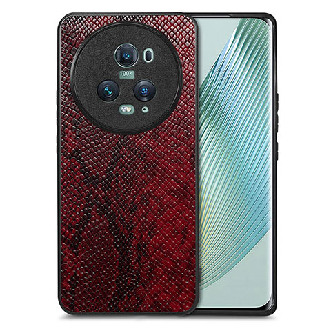 Handyhülle Hülle Luxus Leder Schutzhülle S02D für Huawei Honor Magic5 Pro 5G Rot