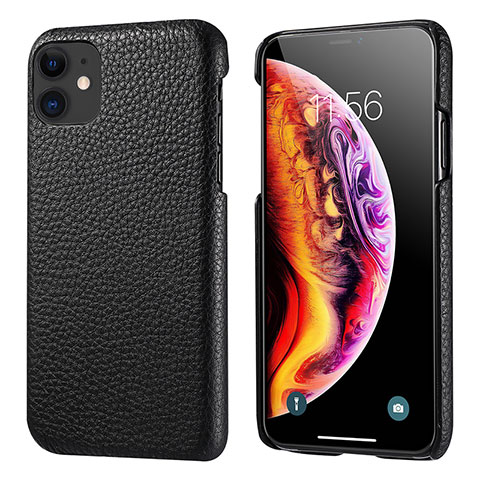 Handyhülle Hülle Luxus Leder Schutzhülle S03 für Apple iPhone 11 Schwarz