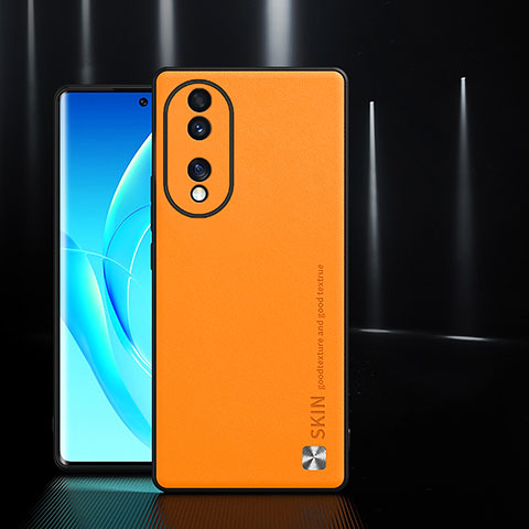 Handyhülle Hülle Luxus Leder Schutzhülle S03 für Huawei Honor 70 5G Orange