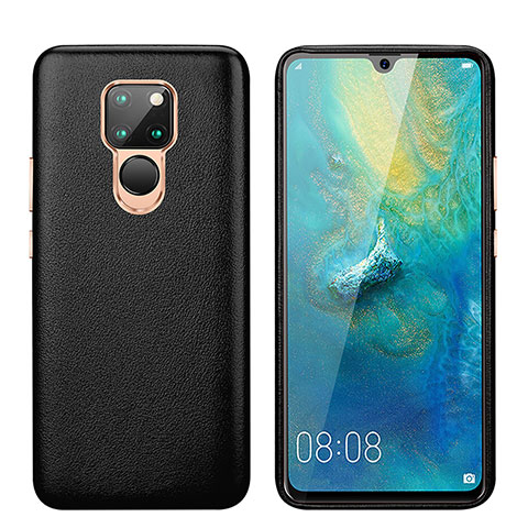 Handyhülle Hülle Luxus Leder Schutzhülle S03 für Huawei Mate 20 Schwarz