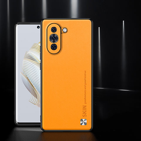 Handyhülle Hülle Luxus Leder Schutzhülle S03 für Huawei Nova 10 Orange