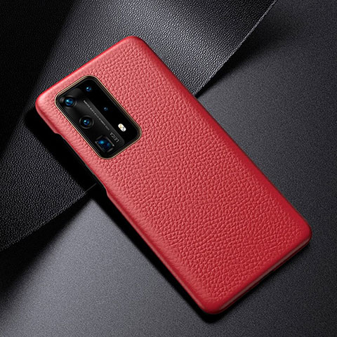 Handyhülle Hülle Luxus Leder Schutzhülle S03 für Huawei P40 Pro+ Plus Rot