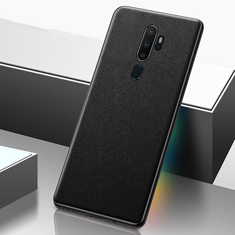 Handyhülle Hülle Luxus Leder Schutzhülle S03 für Oppo A9 (2020) Schwarz