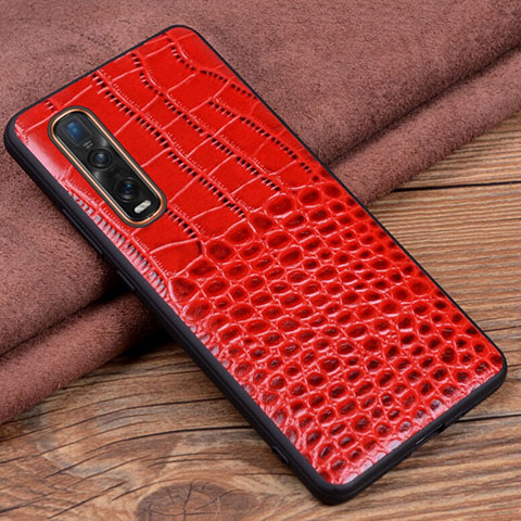 Handyhülle Hülle Luxus Leder Schutzhülle S03 für Oppo Find X2 Pro Rot