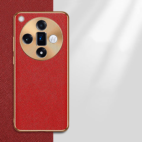 Handyhülle Hülle Luxus Leder Schutzhülle S03 für Oppo Find X7 Ultra 5G Rot