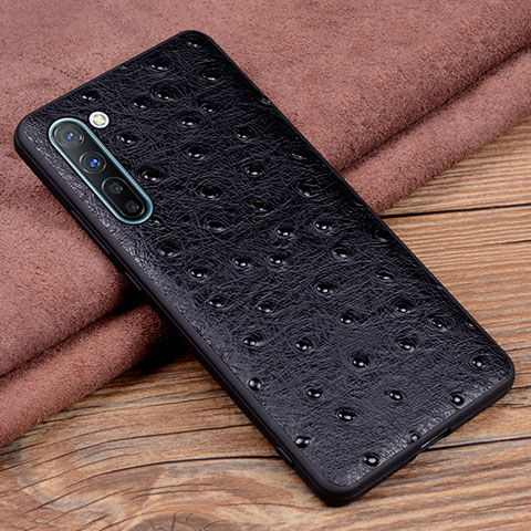 Handyhülle Hülle Luxus Leder Schutzhülle S03 für Oppo Reno3 Schwarz