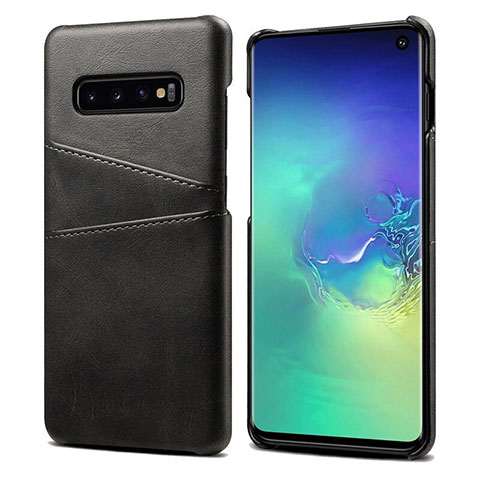 Handyhülle Hülle Luxus Leder Schutzhülle S03 für Samsung Galaxy S10 5G Schwarz