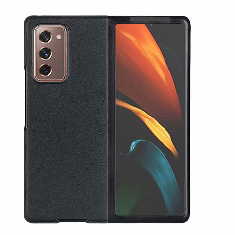 Handyhülle Hülle Luxus Leder Schutzhülle S03 für Samsung Galaxy Z Fold2 5G Schwarz